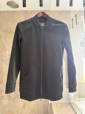 Adidas Black 2 Way Zip Front Bomber Jacket